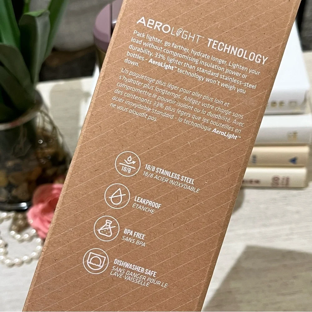 STANLEY Aerolight Transit Bottle Cup 20 Oz CASHMERE Rose Pink Gold - Picture 3 of 11